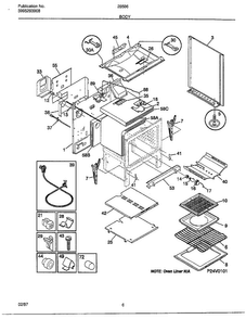 Body Diagram and Parts List for 285860C  Frigidaire Range