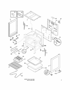 Body Diagram and Parts List for 79090019310  Kenmore Range