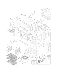 Lower Oven Diagram and Parts List for EW30EW65GSA  Electrolux Wall Oven