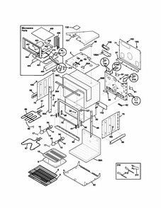 Oven Body Diagram and Parts List for 79047854400  Kenmore Microwave
