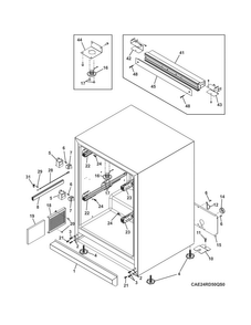 Cabinet Diagram and Parts List for E24RD50QS0  Electrolux Refrigerator