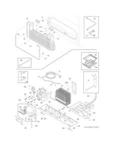 System Diagram and Parts List for FGHB2866PFGA  Frigidaire Refrigerator