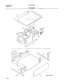 TOP / DRAWER Diagram and Parts List for GLES388CSB  Frigidaire Range