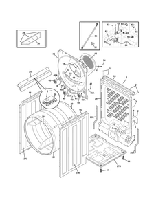 Cabinet/drum Diagram and Parts List for FASE7074NA2  Frigidaire Dryer