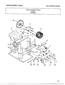 Air Conditioner Page 3 Diagram and Parts List for 5057A  Frigidaire Air Conditioner