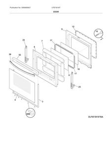 Part Location Diagram of 5304522046 Frigidaire HANDLE