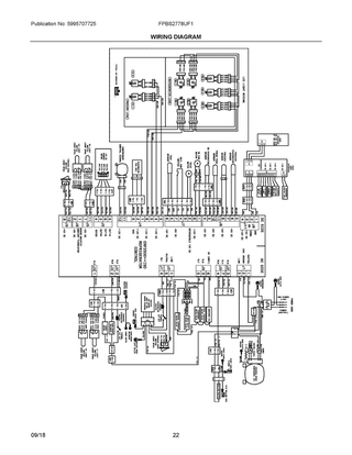 Wiring Diagram Diagram and Parts List for FPBS2778UF1  Frigidaire Refrigerator