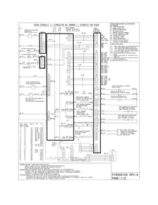 Wiring Diagram Diagram and Parts List for EW30ES65GSI  Electrolux Range