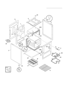 Body Diagram and Parts List for CFEF2405LWB  Frigidaire Range