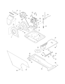 Motor/blower/belt Diagram and Parts List for 41797912704  Kenmore Washer Dryer Combo