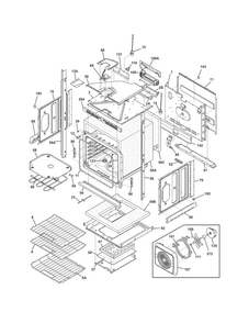 Lower Oven Diagram and Parts List for FGET2765PFB  Frigidaire Wall Oven
