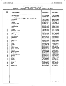 Condenser/evaporator/etc. Page 2 Diagram and Parts List for 5070A  Frigidaire Air Conditioner