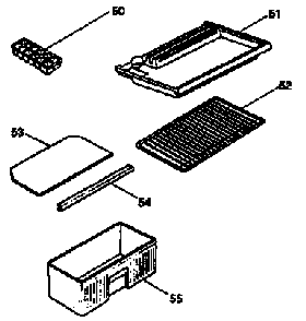 Shelves And Accessories Diagram and Parts List for 5649933610  Kenmore Refrigerator
