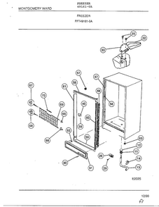 Freezer Page 3 Diagram and Parts List for 49161-0A  Frigidaire Freezer