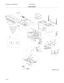 Oven,cabinet Diagram and Parts List for FFMV162LMB  Frigidaire Microwave