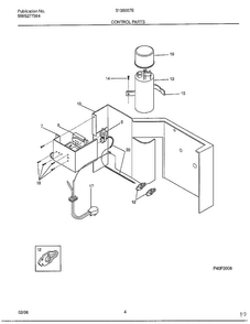 Control Parts Diagram and Parts List for 5138007E  Frigidaire Air Conditioner