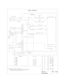 Wiring Diagram Diagram and Parts List for LFES3025PFA  Frigidaire Range