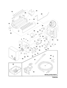 Ice Maker Diagram and Parts List for FPFU19F8QFA  Frigidaire Freezer