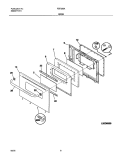 DOOR Diagram and Parts List for FEF326ABC  Frigidaire Range