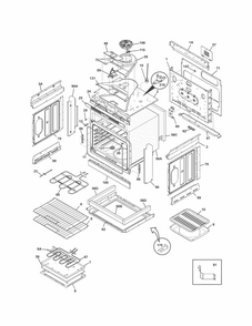 Body Diagram and Parts List for 79042513310  Kenmore Range