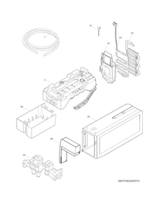 Fresh Food Ice Maker Diagram and Parts List for LGHB2867PFCA  Frigidaire Refrigerator