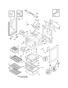 Body Diagram and Parts List for LGGF3042KWB  Frigidaire Range