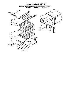 Oven Liner Diagram and Parts List for KEBS177YBL0  Frigidaire Wall Oven