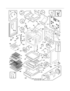 Body Diagram and Parts List for EW30DF65GSM  Electrolux Range