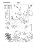 BODY Diagram and Parts List for LGGF3044LFD  Frigidaire Range