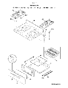 Top/drawer Diagram and Parts List for 79074412810  Kenmore Range