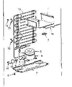 Cooling Unit Diagram and Parts List for 5648946050  Kenmore Refrigerator