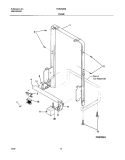 FRAME Diagram and Parts List for FDR252RBS1  Frigidaire Dishwasher