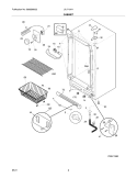CABINET Diagram and Parts List for UL1710A1  Electrolux Freezer