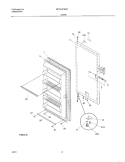DOOR Diagram and Parts List for MFU14F3GW9  Frigidaire Freezer