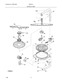 MOTOR & PUMP Diagram and Parts List for FDB510LCS3  Frigidaire Dishwasher