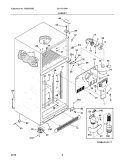CABINET Diagram and Parts List for GLHT218WHB2  Frigidaire Refrigerator