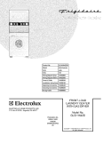 COVER Diagram and Parts List for GLGH1642DS0  Frigidaire Washer Dryer Combo