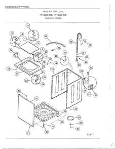 Cabinet Parts Diagram and Parts List for 6289-80B  Frigidaire Washer