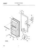 DOOR Diagram and Parts List for FFU20FG4AW2  Frigidaire Freezer