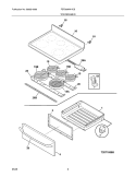 TOP/DRAWER Diagram and Parts List for FEF366MXHCB  Frigidaire Range