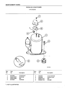 Room Air Conditioner Page 4 Diagram and Parts List for 5121A  Frigidaire Air Conditioner