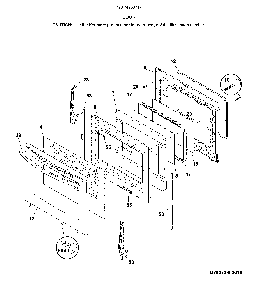 Door Diagram and Parts List for 79074233317  Kenmore Range