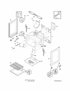 Body Diagram and Parts List for 79070502010  Kenmore Range