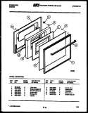DOOR PARTS Diagram and Parts List for GG32BPCW2  Frigidaire Range