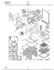 Body Page 3 Diagram and Parts List for 285647A  Frigidaire Range