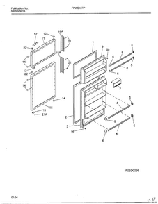 Refrigerator Page 2 Diagram and Parts List for FPWE18TP  Frigidaire Refrigerator