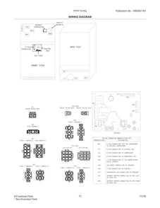 Wiring Schematic Diagram and Parts List for FFHT1514QW4  Frigidaire Refrigerator