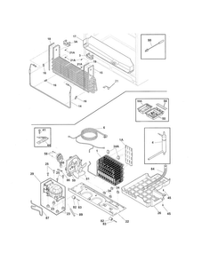 Cooling System Diagram and Parts List for FGHB2866PF1  Frigidaire Refrigerator