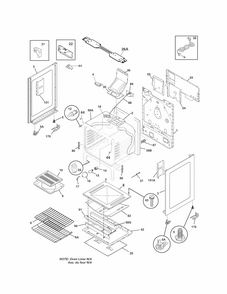 Body Diagram and Parts List for 79072602013  Kenmore Range