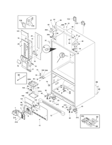 Cabinet Diagram and Parts List for EI27BS26JBA  Electrolux Refrigerator